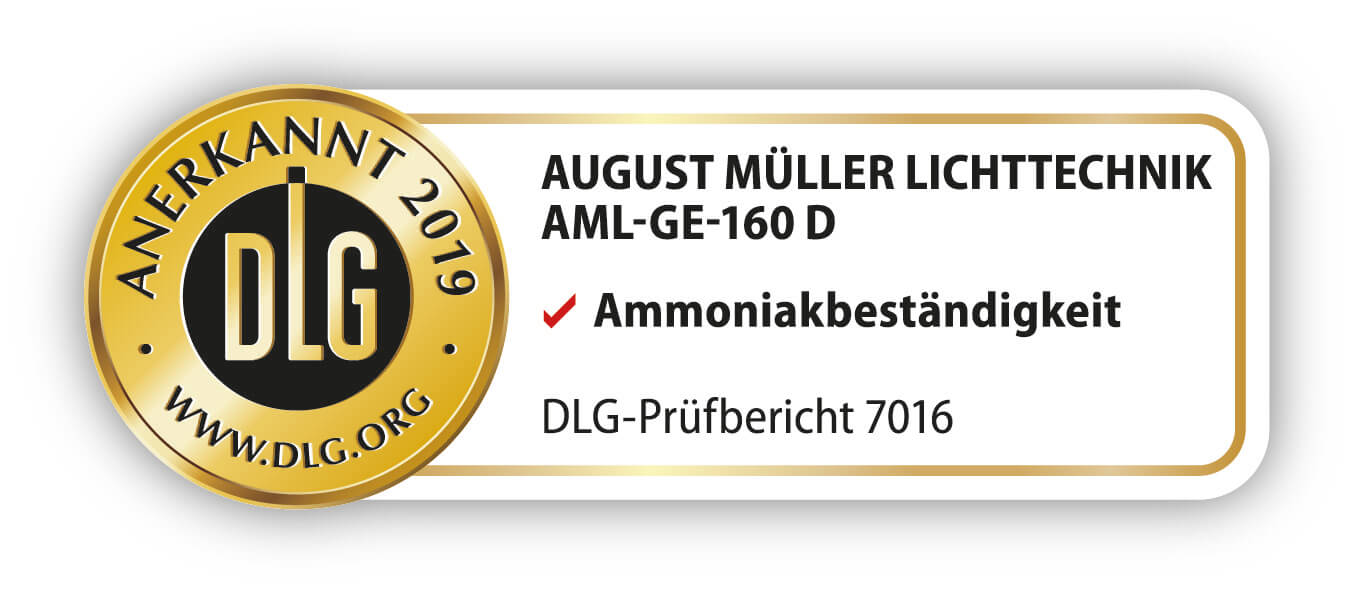 DLG Prüfsiegel für Ammoniakbeständigkeit und Reinigerfestigkeit
