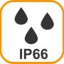 Staubdicht und gegen starkes Strahlwasser geschützt nach IP66