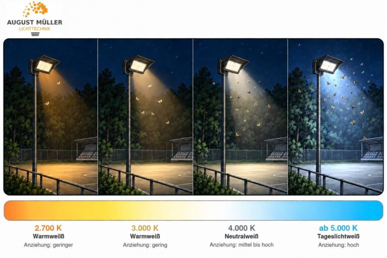 Wirkung verschiedener Lichtfarben auf Insekten