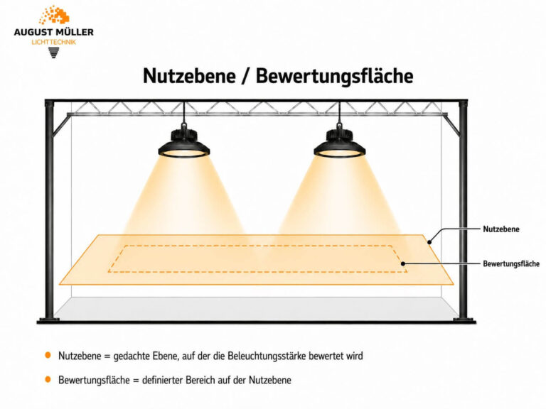 Grafik zu Nutzebene und Bewertungsfläche mit markierter Nutzebene und eingezeichneter Bewertungsfläche.